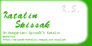 katalin spissak business card